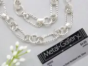 16" FINISHED ANTIQUE SILVER chain necklace ~ Metal-Gallery ~ BRAND NEW ~ Bright