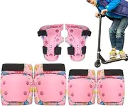 Kids Knee Pads and Elbow Pads Set | Knee and Elbow Pads Wrist Guards for Kids,Youth Adjustable Breathable Sports Protective Gear for Skating, Cycling, Bike, Rollerblading