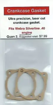 Aftermarket Crankcase Gasket 2 Pack, Fits Webra Silverline .40 NIP