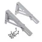 2PCS Stainless Steel Folding Shelf Folding Brackets for Bench Table, Shelf Hinge