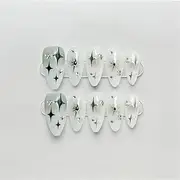 Handmade Gothic Nail Press Reusable Fake Nail Design Full Coverage Artificial Manicure