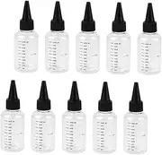 ULTECHNOVO 50ml Squeezable Tip Empty Bottles Scale Water Bottle Travel Bottles for Aromatherapy Camping Business Trips