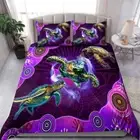 Aboriginal Naidoc Week Purple Turtles Bedding Set Doona Quilt Cover Queen King
