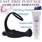 Prostate Massager Anal Men Vibrator Butt Plug Sex Toy Lubricant Lube Cock Ring