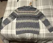 Woolrich Wool Sweater Apres Ski Pattern Men’s Large