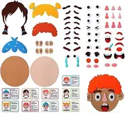 Kids Social Emotional Learning Faces Games, Learn About Emotions, with 9 Emotional Cards Make A Funny Faces Stickers Games for Girls, Boys Kids
