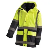 Hi Vis Taped 2 Tone 5 in 1 Biomotion Yellow & Navy Jacket - Large