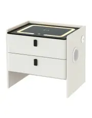 [Artiss] Smart Bedside Table Wireless Charging in White