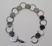 BRACELET BLANKS Forms ~ Stainless Steel 9 Round Disks +10 Flat connecting Loop
