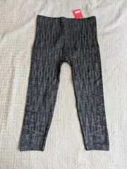 Spanx Leggings Women Plus 1X Black Gray Look At Me Know Cropped Stretch NWT