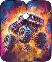 Monster Truck Hair Cutting Cape Hair Color Capes Adults, 64.9 In x 55.1 In Barber Capes for Clients Designs, Monster Truck 2