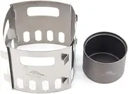 TOAKS Titanium Alcohol Stove and Stand, Camping Survival Outdoor Travel