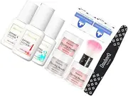Healeved Diy Nail Art Powder Set Nail Dip Powder Glitter Polish Manicure Supplies Easy to Apply Glitter Sequins