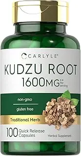 Kudzu Root | 800mg | 100 Extract Capsules | Non-GMO and Gluten Free Formula | Traditional Herbal Supplement | by Carlyle