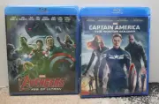 2 Marvel blurays--Captain America/Winter Soldier; Avengers: Age of Ultron