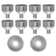 10 Pcs Stainless Steel Funnel Travel Small Funnels for Filling Bottles Flask