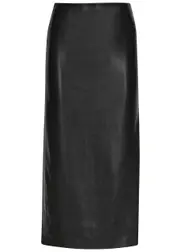 Alice + Olivia Maeve Faux Leather Midi Skirt - Black - 12 (UK16 / XL) 12 (UK16 / XL)