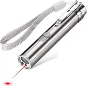 3 in 1 Laser Pointer for Cats/Dogs,Cat Dog Interactive Lazer Toy,Pet Training Exercise Chaser Tool,3 Mode - Red Light LED Flashlight UV Light,USB Cable Included
