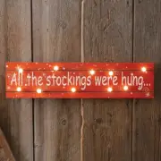 All The Stockings Were Hung Marquee Wall Mounted Christmas Sign