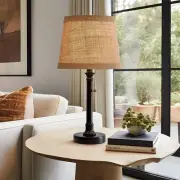 19.5" Small Table Lamp for Bedroom - Bedside Lamps for Nightstand, Black Tabl...
