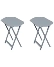 Linon Set of 2 Ledda Folding Snack Trays