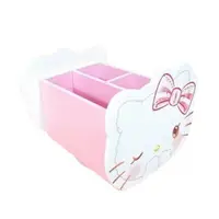 在飛比找樂天市場購物網優惠-小禮堂 Hello Kitty 木製造型旋轉收納盒 (粉眨眼
