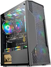 Mid-Tower Computer Case ATX/Micro ATX/ITX, Dual Tempered Glass Panels
