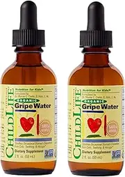 ChildLife Essentials Organic Gripe Water - Soothes Occasional Stomach Discomfort Associated with Colic, Teething, & Hiccups in Infants & Children, Allergen Free, Non-GMO - 2 Fl Oz Bottle (Pack of 2)