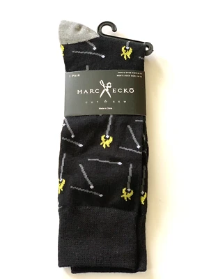 Marc Ecko Socks Matches Flame Fire Hot Black Gray Casual Dress New