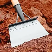 9.8inch Multifunctional Garden Cleaning Shovel, Manganese Steel Flat Shovel, Ice Shovel, Heavy Duty Garden Tool for Digging, Lawn Edging, and Weed Removal (27cm)