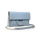 Moda Luxe Harper Crossbody Clutch Bag Light/Sky Blue Detachable Strap ~ NEW!!