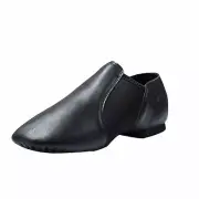 Dynadans Leather Upper Slip-on Jazz Dance Shoe for Women Men's Dance Shoes Black