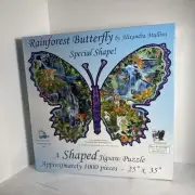 Sunsout Fantasy Butterfly Shaped 1000 Piece Jigsaw Puzzle Made in USA New Sealed