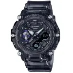 CASIO 卡西歐 GA-2200SKL-8A/ G-SHOCK系列 幻象音浪雙顯手錶 / 黑 47.1MM