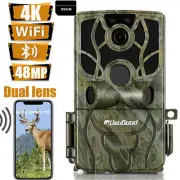 Usogood Trail Camera 48MP 4K WiFi Bluetooth Outdoor Hunting Camera + Memory Card