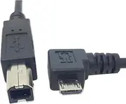 Xiwai Micro USB OTG to Standard B Type Left Angled 90 Degree Angled 60cm