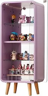 OSJ Collection Case, Collection Shelf, Glass Display Cabinet, 4 Tiers, Height Adjustable, Figure Storage, Rear Mirror, Tempered Glass Shelf, Width 14.2 x Depth 10.2 x Height 35.0 inches (36 x 26 x 89