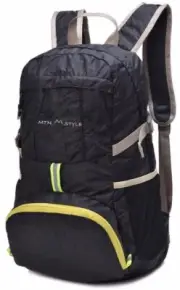 MTN STYLE Lightweight,Packable,Durable Backpack for Travel,Hiking,Carry on Folda
