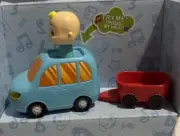 VTech CoComelon Go Go Smart Wheels JJ's Blue Car Vehicle with trailer