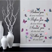 Wall Stickers Removable Butterfly Dream Love Memory Living Room Decal Art Decor