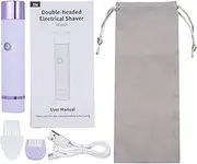 WOMEN NOSE HAIR TRIMMER EYEBROW TRIMMER BODY SHAVER DUAL HEAD ELECTRIC SHAVER VERSATILE GROOMING NEEDS PINK PURPLE FOR BODY HAIR REMOVAL (Purple)