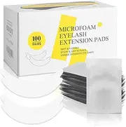 LASHVIEW 100 Pairs Eye Pads,Under Eye Pads for Eyelash Extension,Microfoam Eye Pads,Natural NO Hydrogel,Lash Extension Lint Free,Fit Most Eye Shape, Stick Well,Hypoallergenic,Waterproof