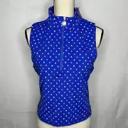 Lilly Pulitzer Luxletic Callie Half Zip Borealis Blue Top UPF 50 Size L NWT