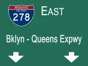 Mini Interstate Road Sign, New York, I278, BROOKLYN QUEENS- ALUMINUM SIGN, gift