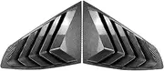 Compatible for BMW 4 Series Gran Coupe G26 2020 + Triangle Louver Shark Gill Shaped Rear Window Decorative Window Vent 2021 2022 2023 2024(Carbon Black)