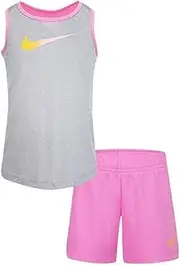 [Nike] Baby Girls Freeze Tag Mesh Tank & Shorts 2 Piece Set