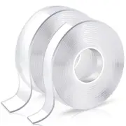 Double Sided Adhesive Tape Heavy Duty, Double Stick Mounting (2 Rolls), Clear Tw