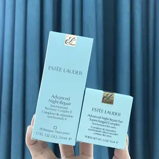 熱賣 Estee Lauder 雅詩蘭黛新款小方瓶抗藍光眼霜15ml+面部精華50ml