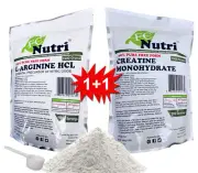 Creatine Monohydrate + Arginine HCL 100% Pure Powder 1000g (2.2 lb) Micronized
