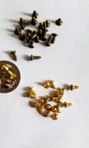 Tiny Wood screws M2x5mm for attaching decals, nameplates, labels Pkt 100